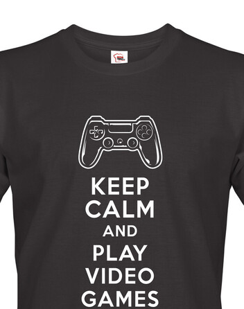 Pánske tričko Keep calm and play video games