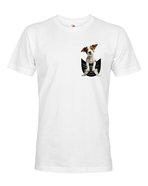 Pánské tričko Jack russel teriér v kapsičce