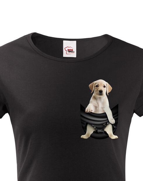 Dámské tričko Labrador v kapsičce