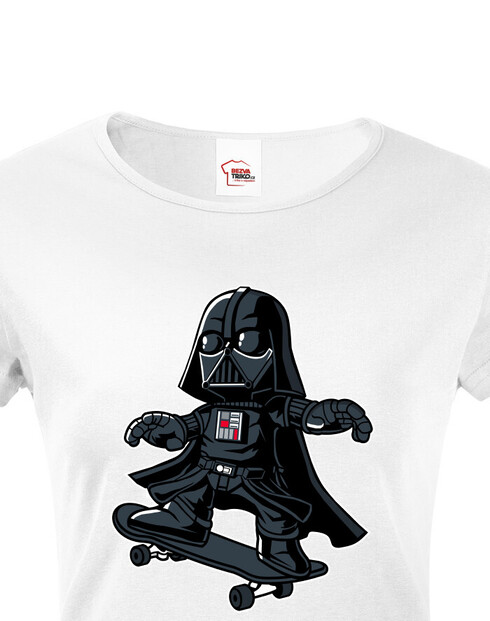 Dámské tričko Darth Vader Skateboard