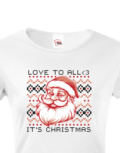 Dámské tričko Vánoční Santa