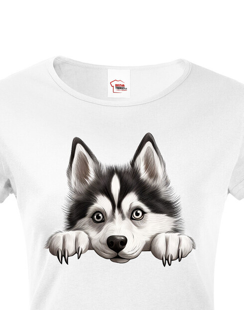 Dámské tričko Sibírsky husky