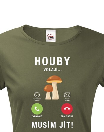 Houby volají - dámské tričko s potiskem
