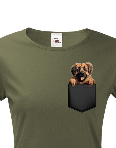 Dámské tričko Leonberger v kapsičce
