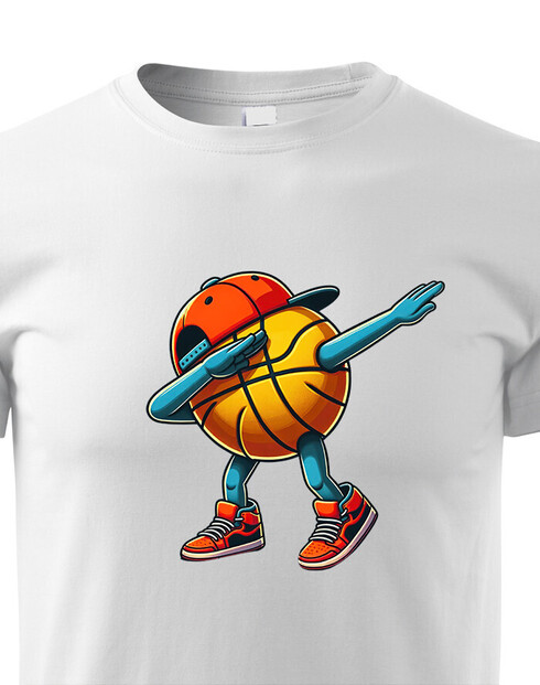 Dětské tričko s basketbalovým míčem dab dance