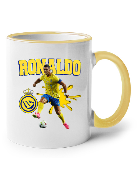 Keramický hrnek s barevným uchem Cristiano Ronaldo – Al Nassr