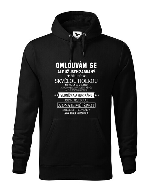 Pánská mikina pro přítele k narozeninám Už jsem zabraný