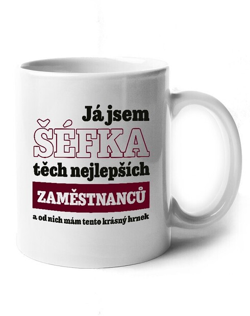 Vtipný keramický hrnek Já jsem šéfka
