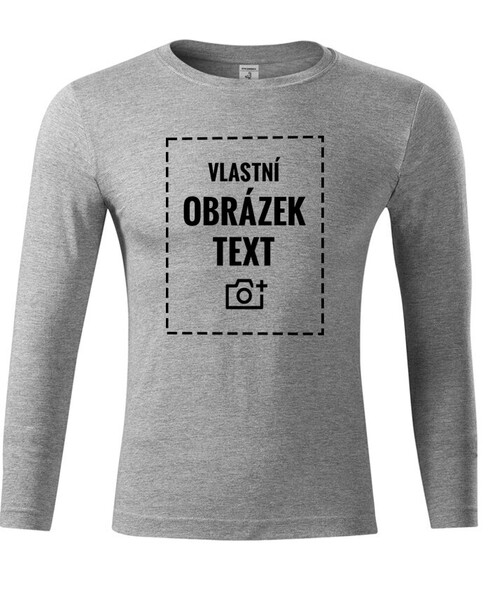 Unisex tričko s dlouhým rukávem s vlastním potiskem