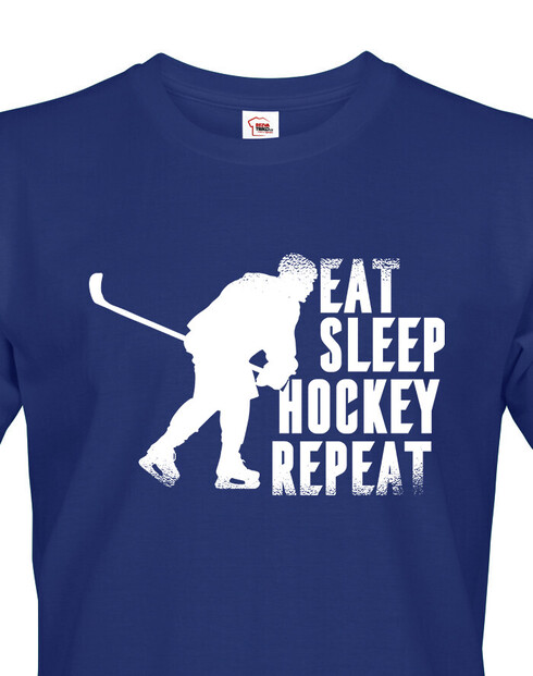 Pánské tričko Eat, sleep, hockey, repeat