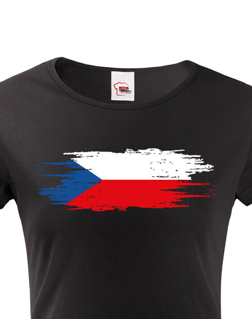 Dámské tričko Česká vlajka