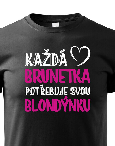 Dětské tričko Brunetka & Blondýnka