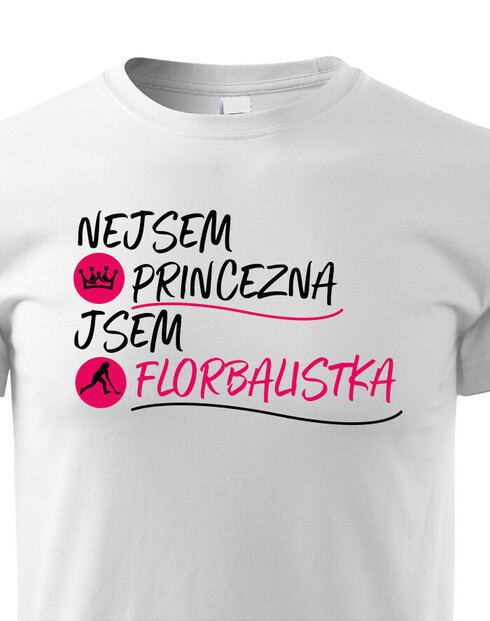 Dětské tričko - Nejsem princezna jsem florbalistka
