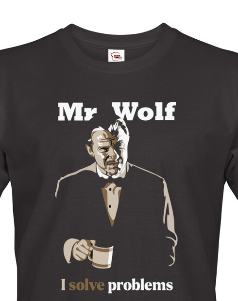 Pánské tričko Mr. Wolf - I solve problems