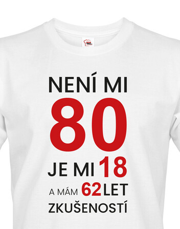 Pánské tričko k 80. narozeninám