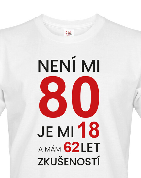 Pánské tričko k 80. narozeninám