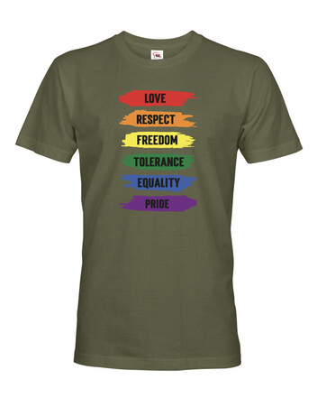 Pánské tričko Love respect freedom