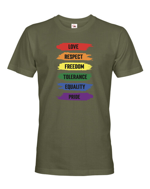 Pánské tričko Love respect freedom