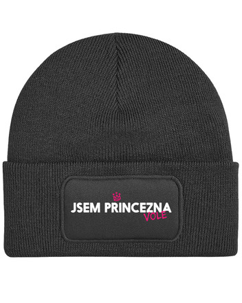 Unisex čepice s obdélníkovou nášivkou Jsem princezna vole 2