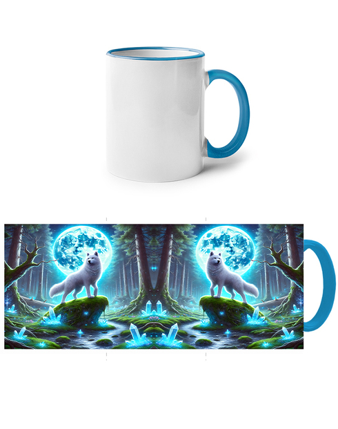 Keramický hrnek s vlkem