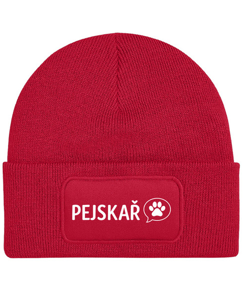 Pánská čepice s obdélníkovou nášivkou pro pejskaře