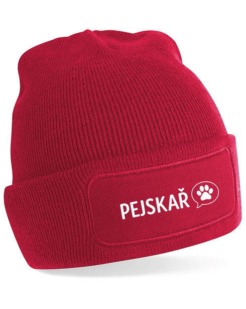 Pánská čepice s obdélníkovou nášivkou pro pejskaře