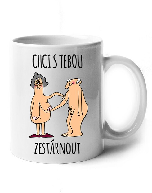Keramický hrnek Chci s tebou zestárnout