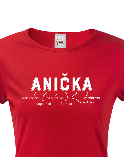 Dámské tričko k svátku Anička