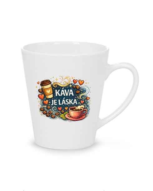 Hrnek latte 300 ml - Káva je láska 2