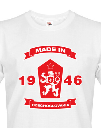 Pánské tričko k 80. narozeninám se lvem a znakem ČSSR