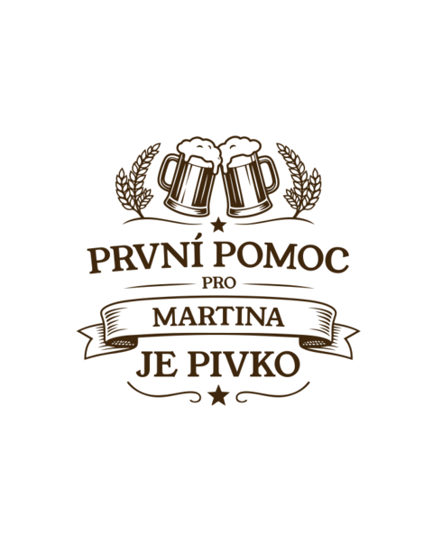 Kulatý podtácek První pomoc pivko s volitelným jménem