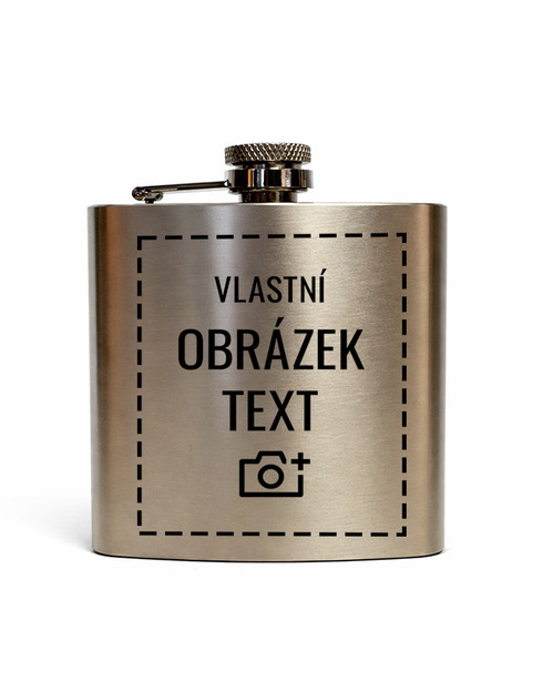 Nerezová placatka 180 ml s vlastním gravírováním