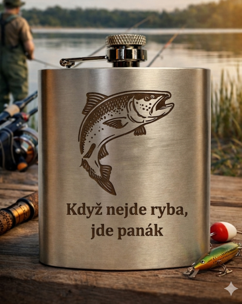 Nerezová placatka 180 ml s vlastním gravírováním