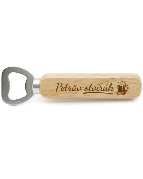 Dřevěný otvírák s jménem