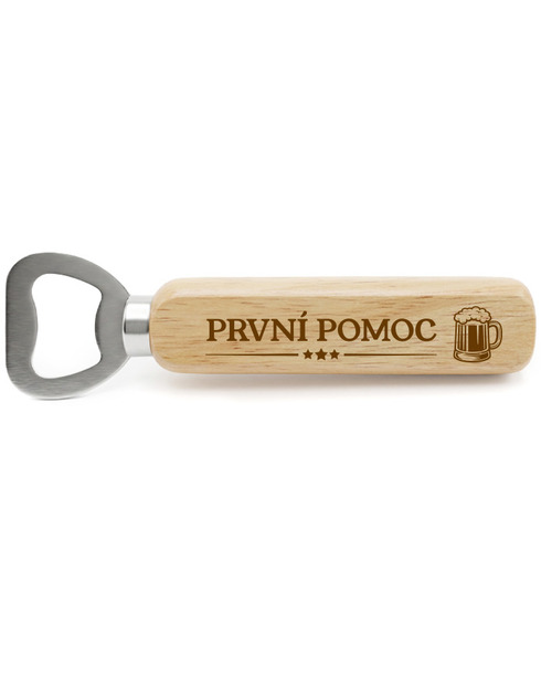 Dřevěný otvírák První pomoc