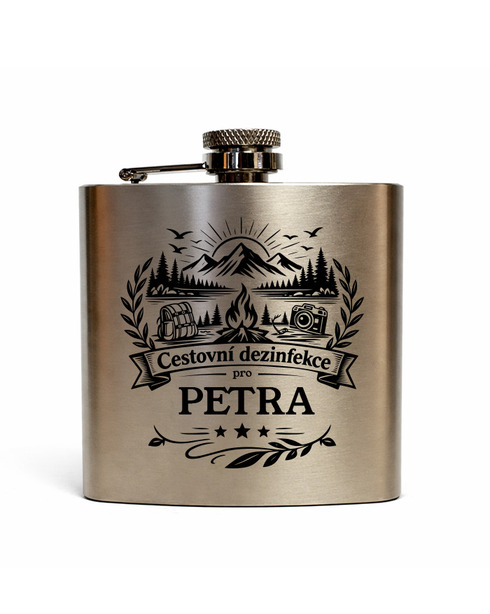 Nerezová placatka 180 ml Cestovní dezinfekce