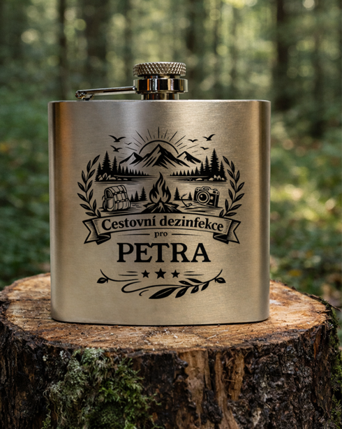 Nerezová placatka 180 ml Cestovní dezinfekce