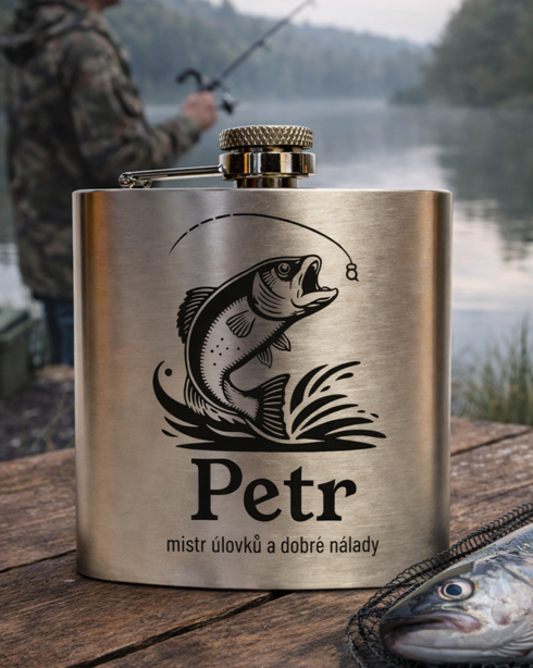 Nerezová placatka 180 ml Mistr úlovků a dobré nálady