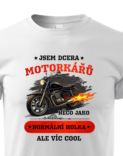 Dětské tričko Jsem dcera motorkářů