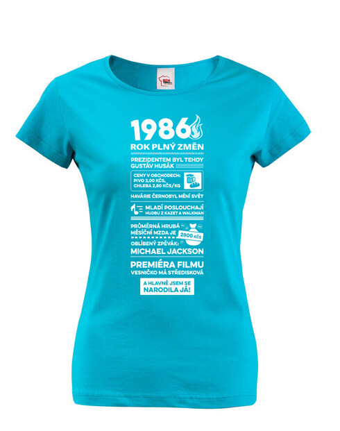 Dámské tričko narozeninové noviny 1986