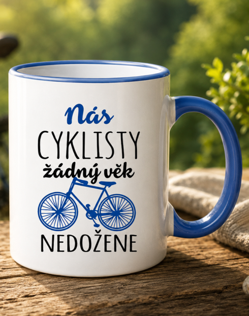 Keramický hrnek Nás cyklisty žádný věk nedožene