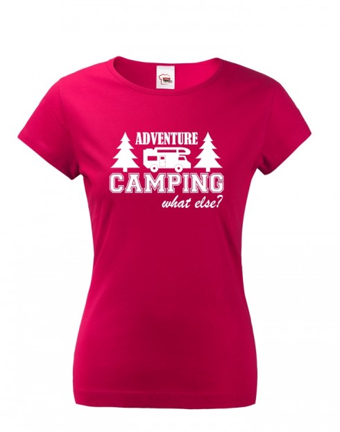 Dámské tričko s karavanem - Adventure Camping