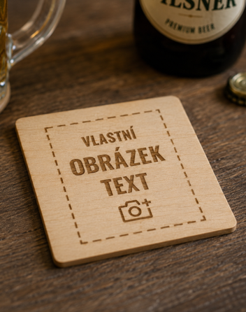 Čtvercový podtácek s vlastním gravírováním