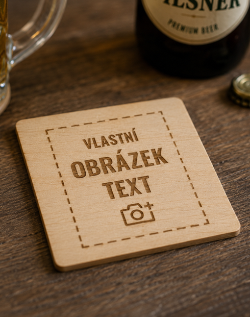 Čtvercový podtácek s vlastním gravírováním