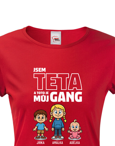 Tričko Jsem teta a toto je můj gang