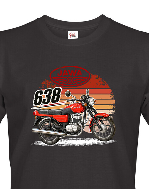 Tričko JAWA 638 – retro design pro milovníky legendární motorky