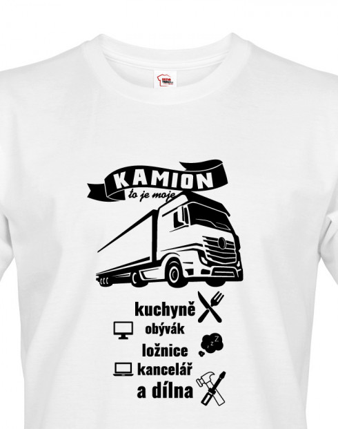 Pánské tričko pro kamioňáky Kamion to je moje...