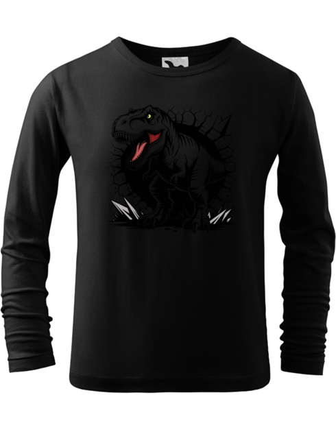 Dětské triko s dlouhým rukávem – T-rex se zlobí