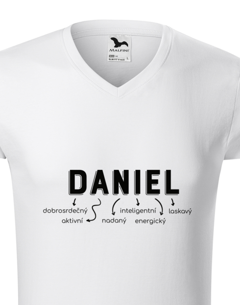 Pánské tričko s výstřihem do V – Daniel