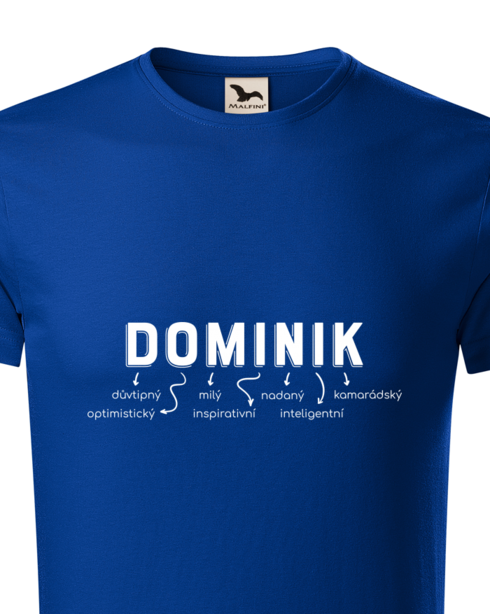 Pánské tričko z bio bavlny – Dominik, zachránce světa